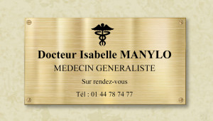 Personnaliser votre plaque professionnelle avec vos coordonnées pour que vos clients vous trouvent plus facilement
