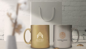 Envie d'offrir un mug personnalisé original, optez pour notre mug or ou argent. Un cadeau d'affaire unique qui communique votre image de marque
