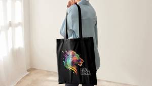 Sac en coton noir personnalisé